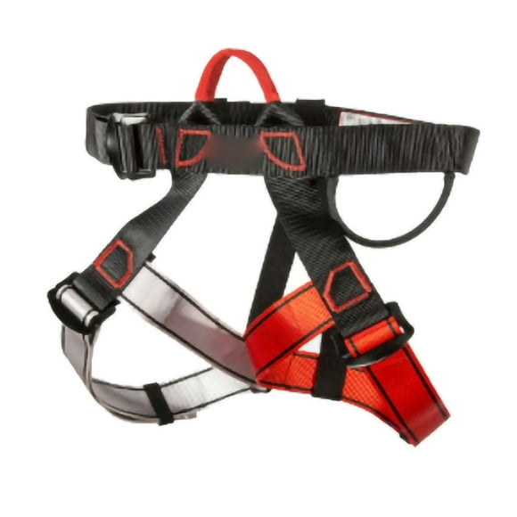 Cinturón de seguridad para descenso, montañismo al aire libre, escalada en roca, cinturón de seguridad para gran altitud, protección de cintura, negro, rojo y gris