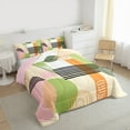 thumbnail image 3 of Homewish Geometric Stripes Circle 3 Pieces Queen Comforter Set for Female Men Teens,Vintage Aesthetic Ultra Soft Bedding Sets,Abstract Geometric Bedding Comforter Set,Breathable Home Decor, 3 of 8