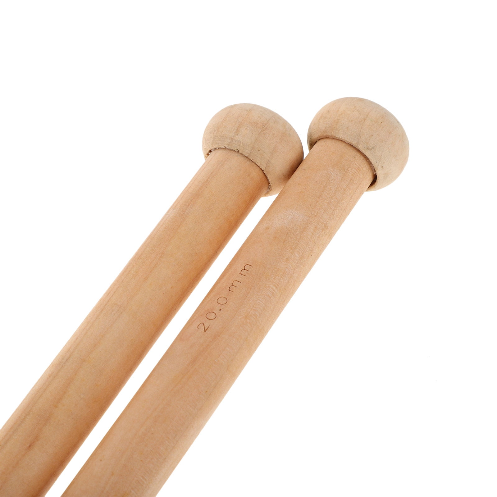 Amosfun 6-Piece Ergonomic Wooden Knitting Needles Set for Handmade Blankets and Crafts