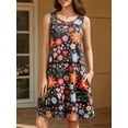 thumbnail image 2 of Fancyglim Women's Summer Dresses Casual Sleeveless Beach Sundress Floral Mini Tank Dress with Pockets M-3XL, 2 of 7