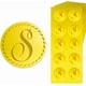 thumbnail image 1 of Sello adhesivo dorado en relieve con letra S de 1,4 pulgadas, 150 unidades, autoadhesivo dorado para sellos de sobres de invitación, tarjetas de regalo, decoración de certificados., 1 of 9