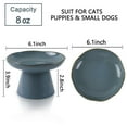 thumbnail image 2 of Extra Wide 6.1" Ceramic Raised Cat Food Bowl, Shallow Elevated Pet Feeder for Food Feeding, 2 of 8
