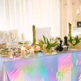 thumbnail image 2 of Manteles Cubiertas De Mesa Láser Papel De Aluminio Holográfico Para Fiesta De Niña Boda Discoteca Danza Cumpleaños Vacaciones Decoraciones De Fiesta De Sirena 53.94 X 107.87., 2 of 5