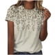 thumbnail image 1 of Camiseta de Cuello Redondo de Manga Corta Impresa de los Pantalones Cortos de las Mujeres, Poliéster de Lentejuelas de Partido de Moda, 1 of 8