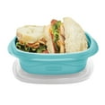thumbnail image 4 of Rubbermaid TakeAlongs Meal Prep Sandwich Containers, 669 mL (2.9 Cup), Colour May Vary (Blue or Teal), 4 Pack, 4 of 6