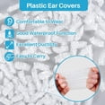 thumbnail image 2 of 300 Pack Disposable Ear Covers - Plastic Waterproof Protection Caps for Hair Dye,Shower,Bathing,Salon,Spa,Hotel,Home, 2 of 4