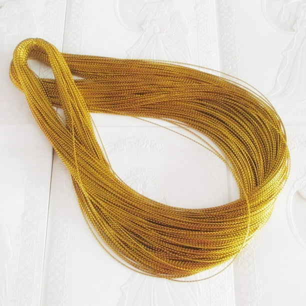 Ruiboury Metallic Thread 100 Yard Cord Rope 100 yard cord rope for Craft  Making Gift Tag String DIY Jewelry Thread