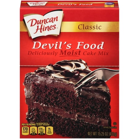 (2 pack) Duncan Hines Classic Devil's Food Cake Mix, 15.25 oz