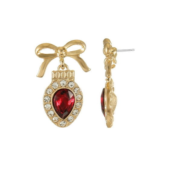 Holiday Time Goldtone Ornament Earrings, 1 Pair
