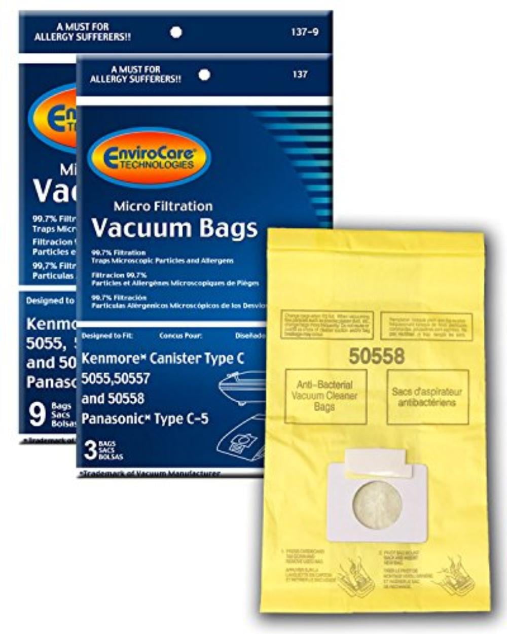 40 Replacement Vacuum Bags For Kenmore C 5055 50557 50558 for Panasonic C5 C18 