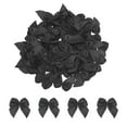 thumbnail image 1 of Unique Bargains Mini Ribbon Bow 1' 50Pcs Mini Fabric Satin Ribbon Flower Bows Craft DIY Sewing Wedding Bows Black, 1 of 5