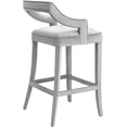 thumbnail image 4 of Tiffany Grey Velvet Bar Stool, 4 of 5