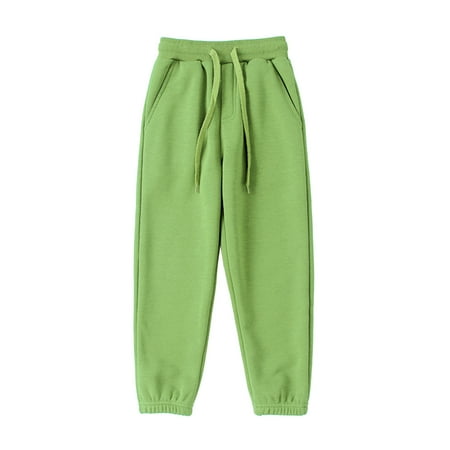 

Utoimkio Clearance Toddler Boy Girls Solid Color Plush Warm Sweatpants Active Jogger Pants Casual Pull-On Pants Drawstring Sweat Pants for Little Boys Girls 4-12 Years