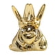 thumbnail image 4 of Estatua de pareja de conejos Escultura de animales de cerámica Figura de escritorio Figura de conejo Pascua Dorado, 4 of 9