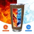 thumbnail image 5 of Lsque Leopard Pattern 20oz Car Cup with Lid and Straw, Insulated Coffee Cup with Straw Topper, Spill Proof Travel Coffee Mug, Stainless Steel Tumble-Without Straw, 5 of 8