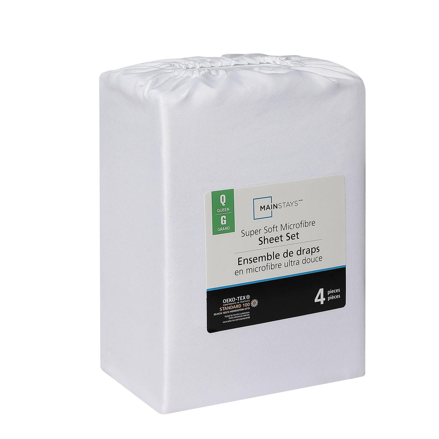 Ensemble de draps en microfibre doux et facile d'entretien Mainstays – Solide