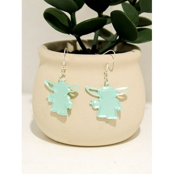 Clever Contraption Yoda Dangle Earrings – Galactic Jewelry for Teens & Adults