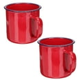 thumbnail image 2 of 2 piezas de esmalte de esmalte Vintage Copa de agua Vintage Copas para beber para el hogar Topas de agua de la oficina, 2 of 7