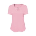 thumbnail image 5 of Women's Short Sleeve T-Shirt, Casual Keyhole Neck Soft Tee Shirt, Solid Color Summer Tops for Women Loose Fitted Tshirt Everyday Wear, Pinks M, 5 of 6