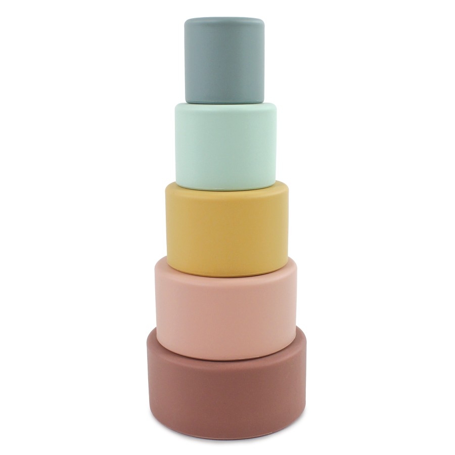 Hudson Baby Silicone Toy Stacking Cups, Multicolor, One Size