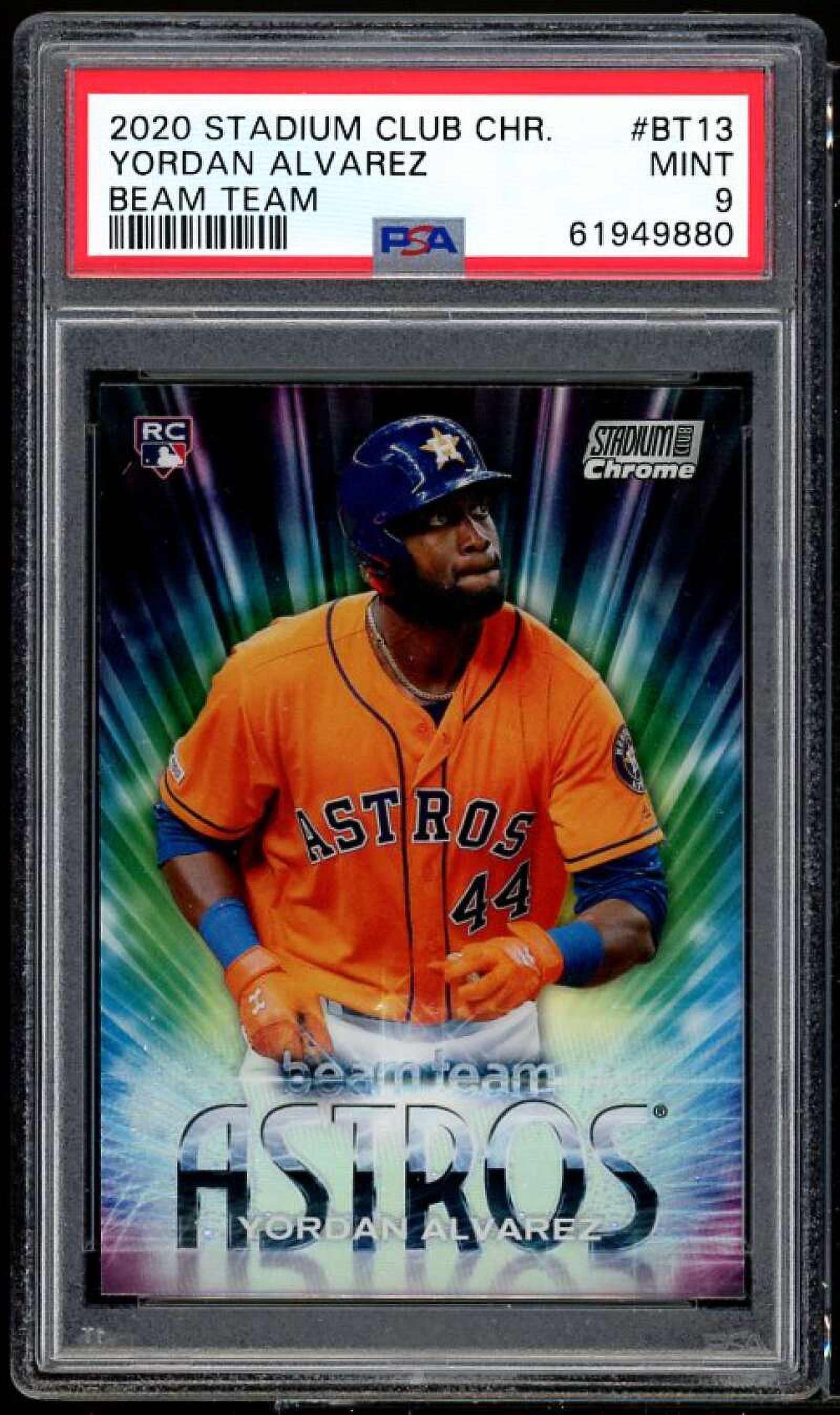 Yordan Alvarez Rookie Card 2020 Stadium Club Chrome Beam Team #BT13 PSA 9
