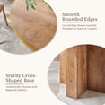 thumbnail image 4 of OKD 47” Round Dining Table for 4–6, Circle Kitchen Table with Cross Base, Round Dining Room Table for Dining Room, Kitchen, Living Room, Light Tree Knot, 4 of 5
