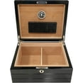 thumbnail image 3 of Onyx Desktop Cigar Humidor - High Gloss Black - Capacity: 50, 3 of 7