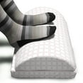 thumbnail image 3 of Abstract Foot Rest, Geometrical Theme Monochrome Illustration Along Regularly Repeating Squares, Non-Slip Backing Adjustable Ergonomic Memory Foam Leg Support for Office, Pale Rose White, by Ambesonne, 3 of 5
