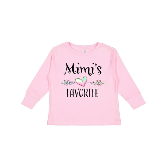 Inktastic Mimi's Favorite- Heart Grandchild Boys or Girls Long Sleeve Toddler T-Shirt