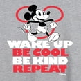 thumbnail image 3 of Disney - Mickey Mouse - Wake Up, Be Cool, Be Kind, Repeat - Women's Oversized T-Shirt, 3 of 5