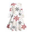 thumbnail image 5 of LUOGENLI Robe Enfants Tout-Petits Filles Arbres de Noël Imprimé Cerf Manches Longues Fête Robe Princesse Robe Maxi pour Filles 2025 Blanc 4-5 Ans, 5 of 5
