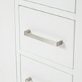 thumbnail image 5 of ARIEL 61" White Double Bathroom Vanity with Sink, 1.5" Edge Pure White Quartz Countertop & Backsplash, Rectangular Sinks, 4 Soft Closing Doors, 6 Full Extension Dovetail Drawers, Brushed Nickel, 5 of 10