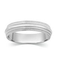 thumbnail image 1 of CARATS FOR YOU Milgrain Comfort Fit 5mm Band is Available in Platinum For Her & Him, 5mm Band Size-6.5, 1 of 6