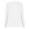 thumbnail image 5 of Crunowin Long Sleeve Lace Shirts for Women, Fashion V Neck Loose Fit Casual Tops Trendy T Shirts Outfits White XL, 5 of 6