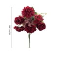 thumbnail image 6 of Artificial Flower Bouquet 13.39 Inch Silkly Fake Flowers with Roses Hydrangea Chrysanthemums Faux Floral Arrangement for Vase Home Wedding Party Decor, 6 of 6