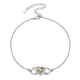 thumbnail image 1 of Pulsera de tobillo de plata esterlina Silvora para mujer con piedra de nacimiento de corazón de noviembre, 1 of 8