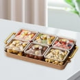 thumbnail image 6 of deevoka Appetizer Plate Compartment Decorative Tray Candy Bowl for Candy Snack Sweet 6 Grids, 6 of 9