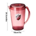 thumbnail image 3 of Mouliraty Clear Plastic Pitcher with Lid Clear Water Pitcher for Cold Drinks Iced Tea Pitcher for Lemonade Iced Tea Milk Beverages, Red, 3 of 6