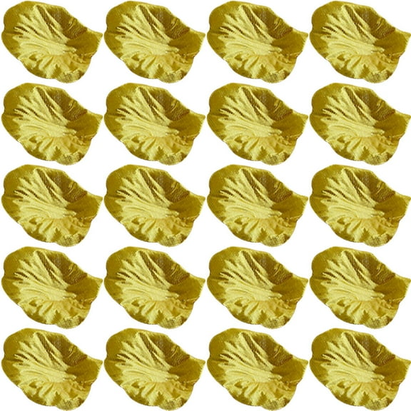 LEORX 2000Pcs Lifelike Golden Artificial Flower Petals for Bridal Shower and Celebration