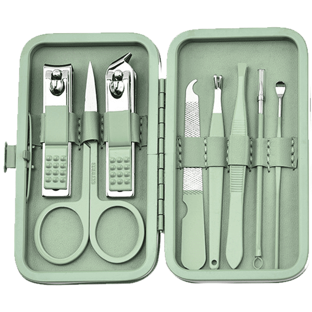 Set de manicura, kit de cortaúñas de viaje, herramientas de cuidado de pedicura, kit de aseo de acero inoxidable Zhivalor Accesorios para Manicure y Pedicure