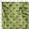 thumbnail image 3 of Soimoi Green polyester Crepe Fabric Deer Animal Print Fabric by the Yard 52 Inch Wide, 3 of 5