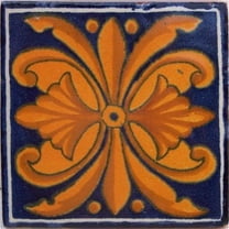4.2x4.2 Monarca Talavera Mexican Tile, Set of 9 pcs