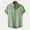 Green, variant on Lenago Mens Button Down Shirt Solid Short Sleeve Beach Shirt Patchwork Summer Casual Button Stand Collar