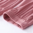 thumbnail image 5 of Kaemgyyd Pajamas Pants for Women Solid Color Elastic Waist Ribbed Pj Bottoms Soft Loose Cinch Bottom Lounge Sleepwear, 5 of 7