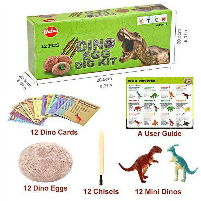 Dropship 12 PCS Dinosaur Eggs - Dino Egg Dig Kit Dinosaur Toys For Kids;  Easter Eggs Excavation Dinosaur Toys For Kids 3-5 5-7; Archaeology Science  Kit Party Gifts For Boys & Girls