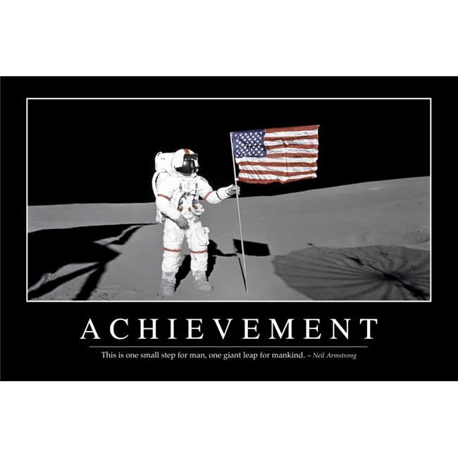 One Small Step For a Man Neil Armstrong Quotation inch Poster 24x36 inch 