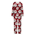 thumbnail image 5 of Feancey Women's Christmas Pj Sets Long Sleeve Round Neck Tops Wide Leg Pant Lounge Pajama Set Funny Holiday Print Sleepwear 2 Piece Multicolor XXL, 5 of 7