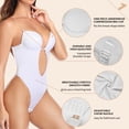 thumbnail image 5 of VASLANDA Women Plunging Deep V-Neck Strapless Backless Bodysuit Seamless Thong Full Body Shapewear for Wedding Party, 5 of 7