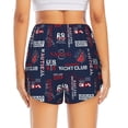 thumbnail image 2 of Lsque Nautical Style Sailboat Printed Women's Running Shorts with Liner Pockets,Elastic Quick Dry Workout Athletic Gym Yoga Shorts,Womens High Waist Shorts-XX-Large, 2 of 9