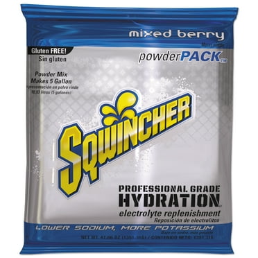 Sqwincher Powder Packs, Mixed Berry, 47.66 oz, Pack